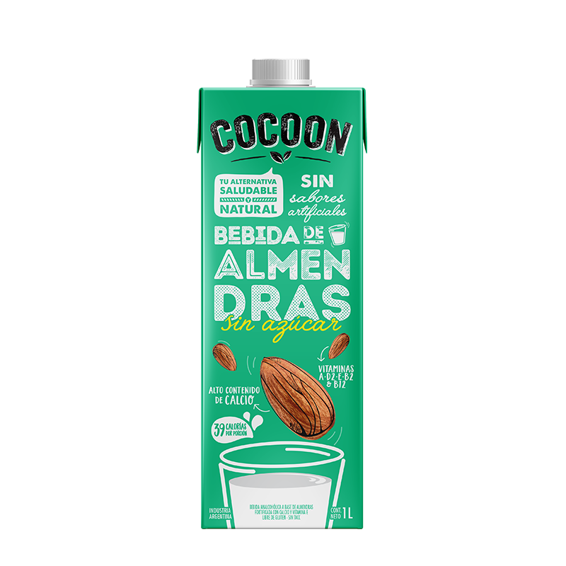 Almendras sin azúcar leche bebida